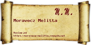 Moravecz Melitta névjegykártya